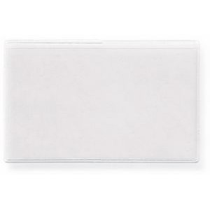 Clear Vinyl Pocket with peel & stick adhesive back (2.375" x 3.625") - Open on long edge