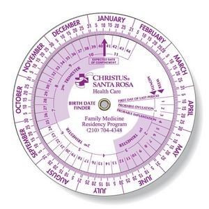 White Plastic Birth Date Finder Pregnancy Wheel Calculator (4.25
