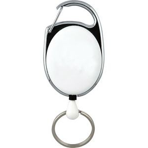 30" Carabiner Style Retractable Badge Reel Non-Printed with Split Ring Attachment