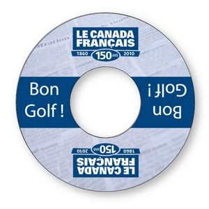 Golf Cup Advertising Ring - .020 white PVC plastic, Full Colour Digital