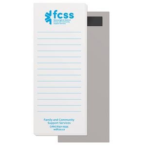 50 Page Magnetic Note-Pads with Cyan Blue Imprint (2.75"x7")