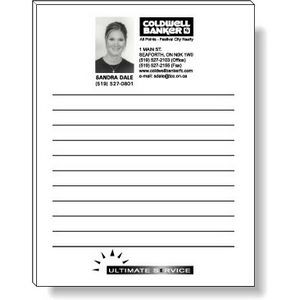 50 Page Magnetic Note-Pads with Medium Red Imprint (4.25"x5.5")