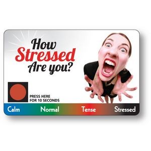 Stress Card - .010 White Gloss Vinyl Plastic with Full Colour Front & Back