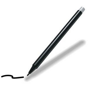 Non-Imprinted Black Barrel Dry-Erase Pen with Non-Toxic Black Ink