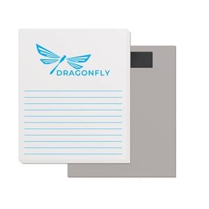 50 Page Magnetic Note-Pads with Cyan Blue Imprint (3.5