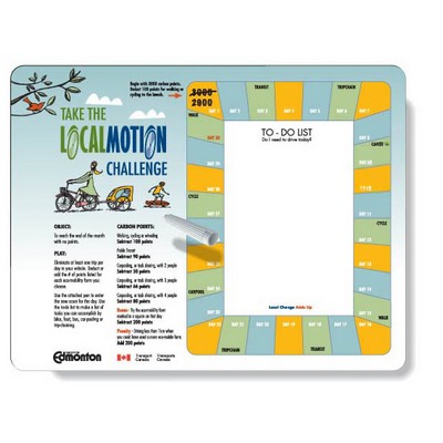 Full Magnetic Memo Board, Rectangle 8.5"x11" Round Corners, Full Colour