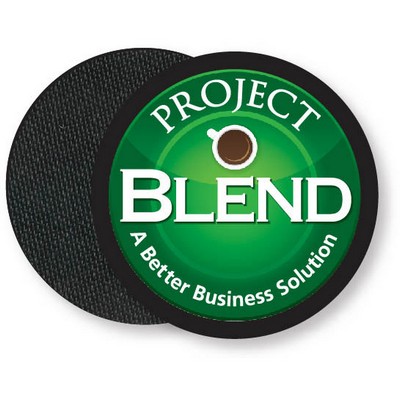 Premium Coasters .020 Gloss Copolyester Topcoat & 3/32" Rubber base 3.5" round, Full Colour Imprint