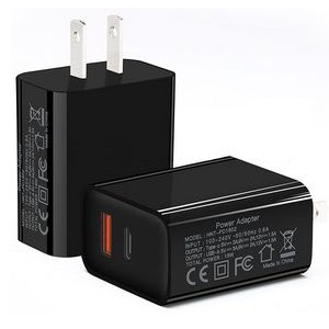 18W Pd Wall Charger + 3.0 Fast Charge