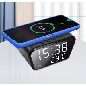 WIRELESS CHARGER W/ ALARM CLOCK **Fast Charge 15W**