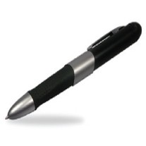 Rubberized Pen w/Metal Trim Flash Memory Drive V2.0 Pen