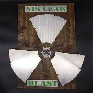 Wood & Metal Nuclear Wall Clock Award