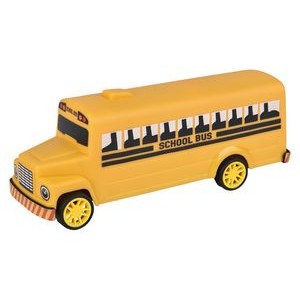 5"L Plastic Pull Back School Bus