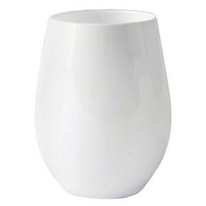 12 Oz. White Elegant Stemless Plastic Glass