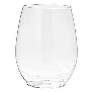 12 Oz. Clear Elegant Stemless Plastic Glass