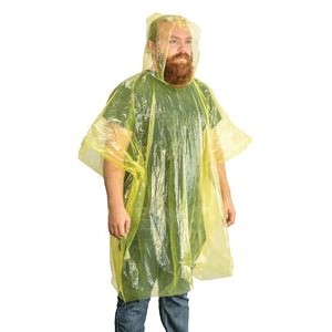 Yellow Emergency Poncho, 50"x40" (One Size Fits Most)