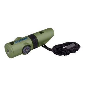 7-IN-1 Survival Whistle with LED Flashlight : Green Color