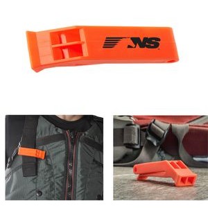2 3/4" Orange Plastic Floating Whistle with Clip