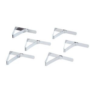 6pc Table Cloth Stainless Steel Clamps Fit up to 1-3/4" Thick table