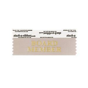 Board Member Stk A Rbn Gray Ribbon Gold Imprint