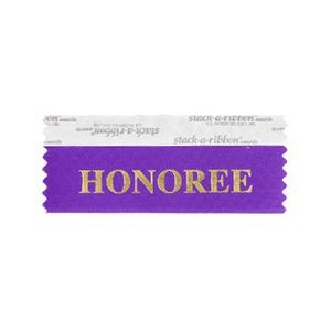 Honoree Stk A Rbn Violet Ribbon Gold Imprint