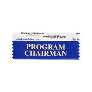 Program Chairman Stk A Rbn Blue Ribbon Gold Imprint