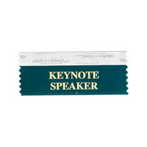 Keynote Speaker Stk A Rbn Teal Ribbon Gold Imprint