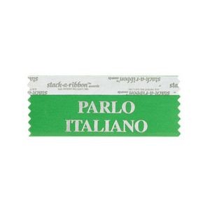 Parlo Italiano Stk A Rbn Green Ribbon Silver Imprint