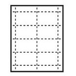 Classic Horizontal Paper Name Badge Insert - Blank (3 1/2"x2 1/4")