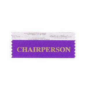 Chairperson Stk A Rbn Violet Ribbon Gold Imprint