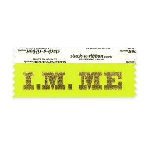 I.m. Me Stk-A-Rbn Neon Yellow Ribbon Gold Imprin