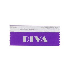 Diva Stk A Rbn Violet Ribbon Silver Imprint