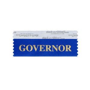 Governor Stk A Rbn Blue Ribbon Gold Imprint