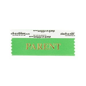 Parent Stk A Rbn Green Ribbon Gold Imprint