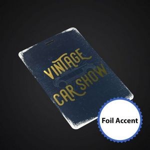 3-1/2 x 2-1/4 Prem Event Badge-Foil Accent