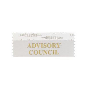 Advisory Council Stk A Rbn Silver Ribbon Gold Imprint