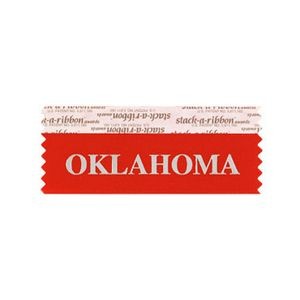 Oklahoma Stk A Rbn Red Ribbon Silver Imprint