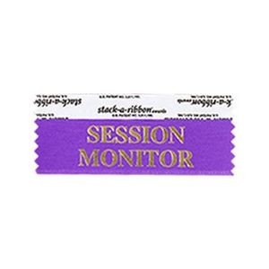 Session Monitor Stk A Rbn Violet Ribbon Gold Imprint