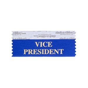 Vice President Stk A Rbn Blue Ribbon Gold Imprint