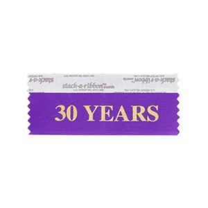 30 Years Stk A Rbn Violet Ribbon Gold Imprint