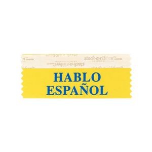 Hablo Espanol Stk A Rbn Gold Ribbon Blue Imprint