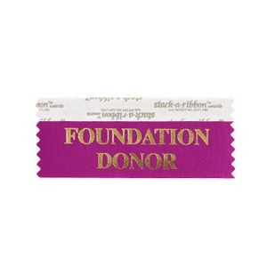 Foundation Donor Stk A Rbn Berry Ribbon With Gold Imprint
