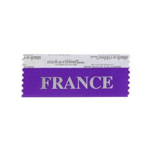 France Stk A Rbn Violet Ribbon Silver Imprint