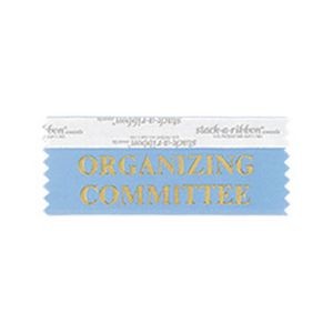 Organizing Committee Stk A Rbn Cornflower Ribbon Gold Imprint