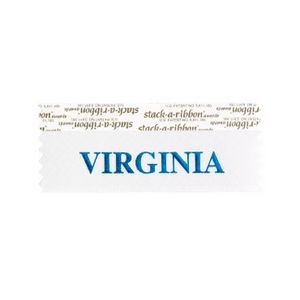 Virginia Stk A Rbn White Ribbon Blue Imprint