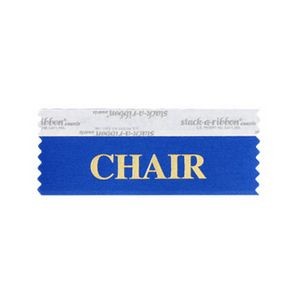 Chair Stk A Rbn Blue Ribbon Gold Imprint