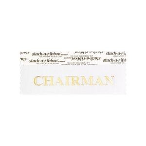 Chairman Stk A Rbn White Ribbon Gold Imprint