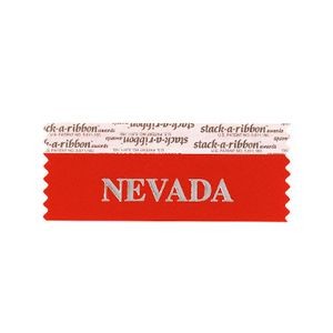 Nevada Stk A Rbn Red Ribbon Silver Imprint
