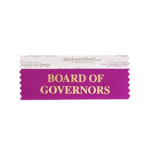 Board Of Governors Stk A Rbn Berry Ribbon With Gold Imprint