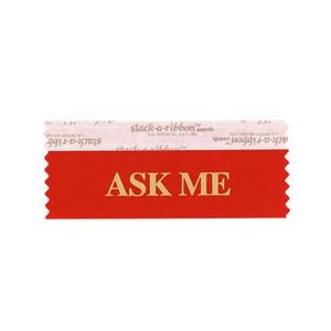 Ask Me Stk A Rbn Red Ribbon Gold Imprint