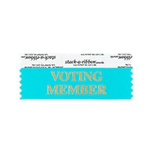 Voting Member Stk A Rbn Jewel Blue Ribbon Gold Imprint